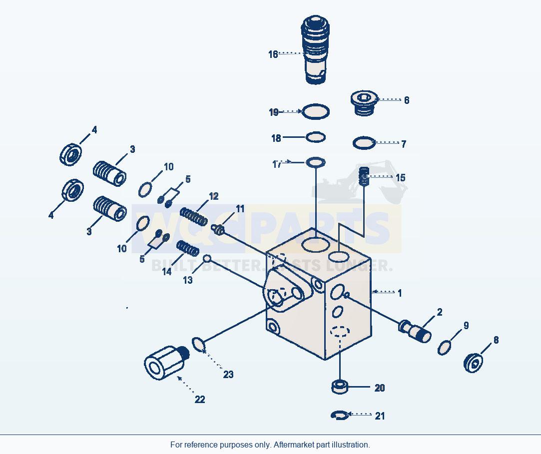 Komatsu WA380-3MC Brake Control - Accumulator Charge Valve parts diagram