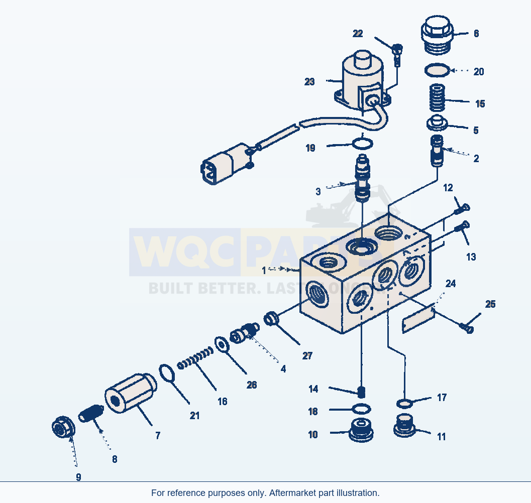 Komatsu WA380-3MC Brake Control - Parking Brake Release Valve parts diagram