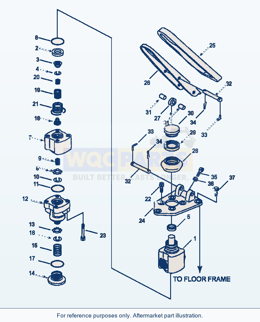 Komatsu WA380-3MC Brake Control - Tandem Brake Valve parts diagram