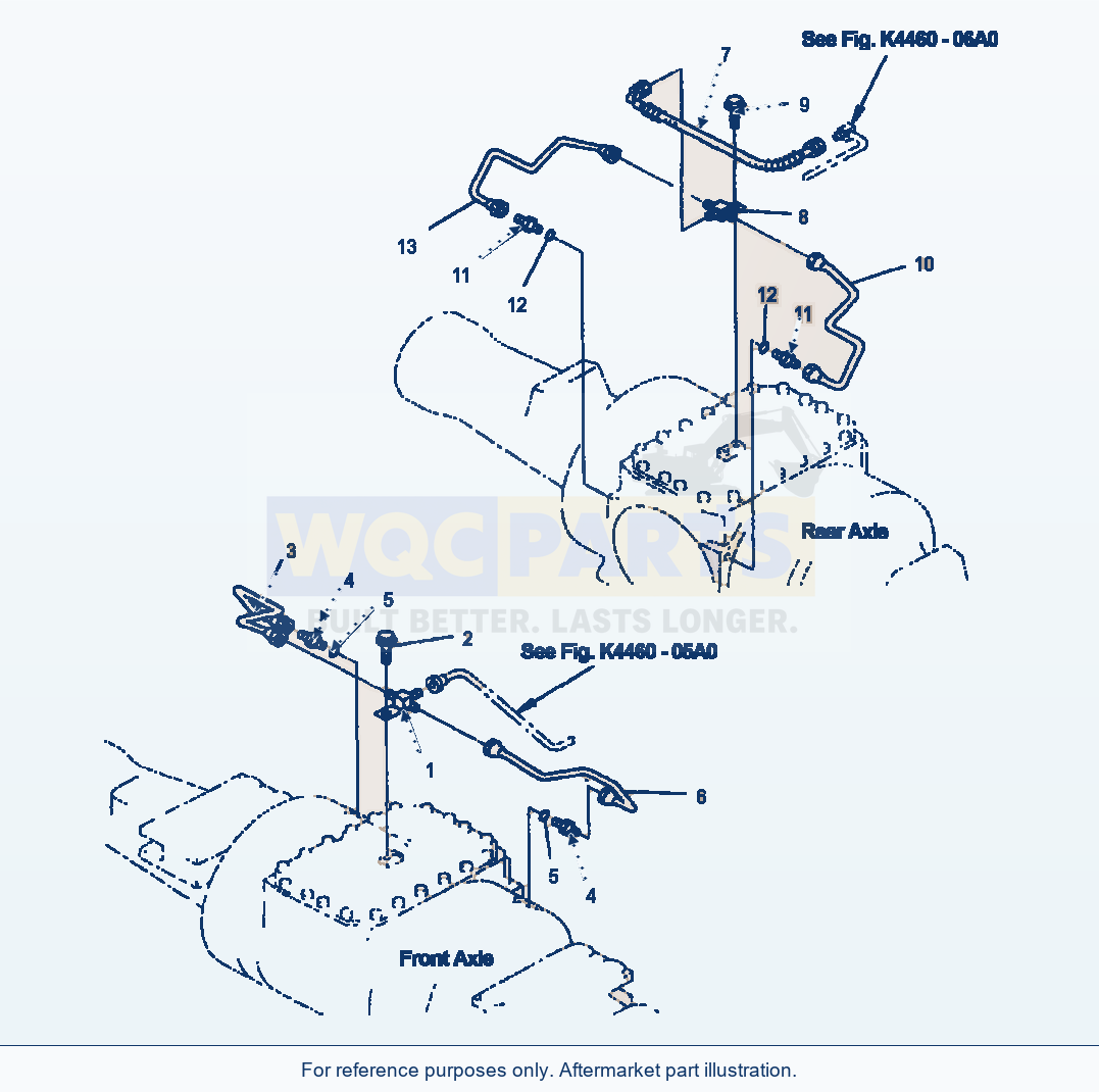 Komatsu WA380-3MC Brake Piping - Axle Lines parts diagram