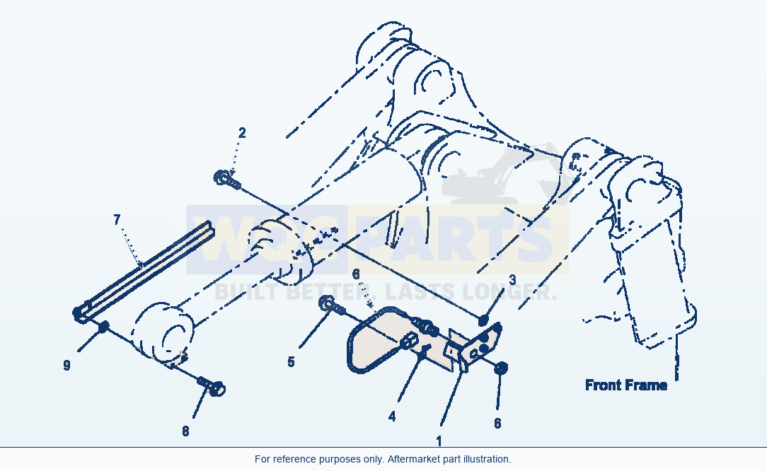 Komatsu WA380-3MC Bucket Positioner parts diagram
