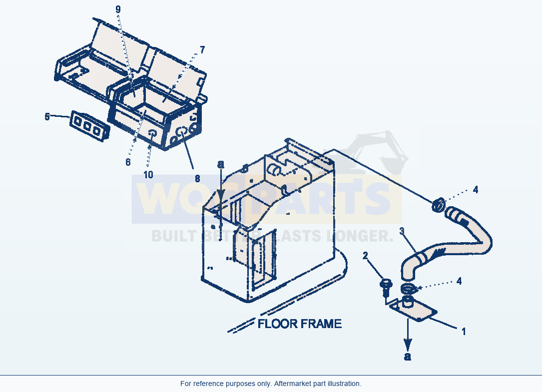 Komatsu WA380-3MC Cooling And Heater Box parts diagram