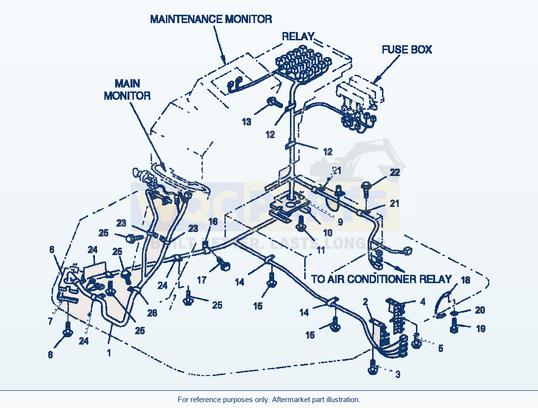 Komatsu WA380-3MC Floor Harness parts diagram