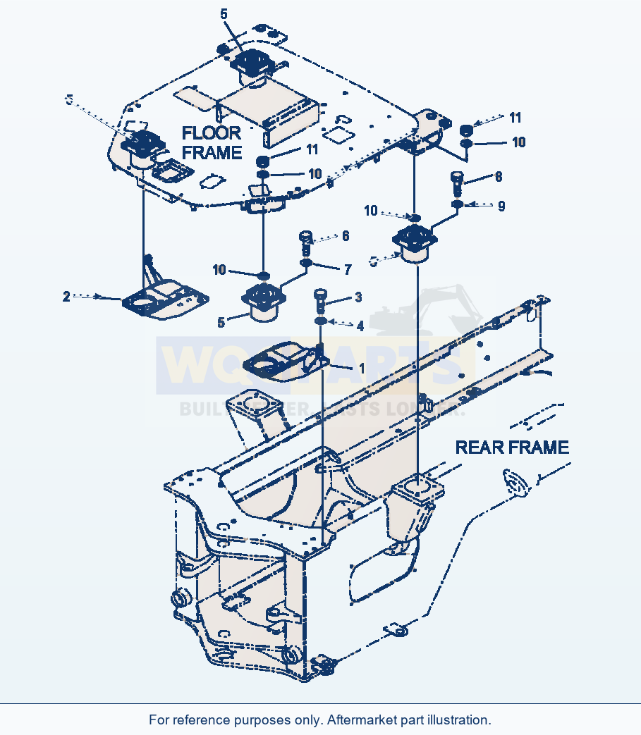 Komatsu WA380-3MC Floor Support parts diagram