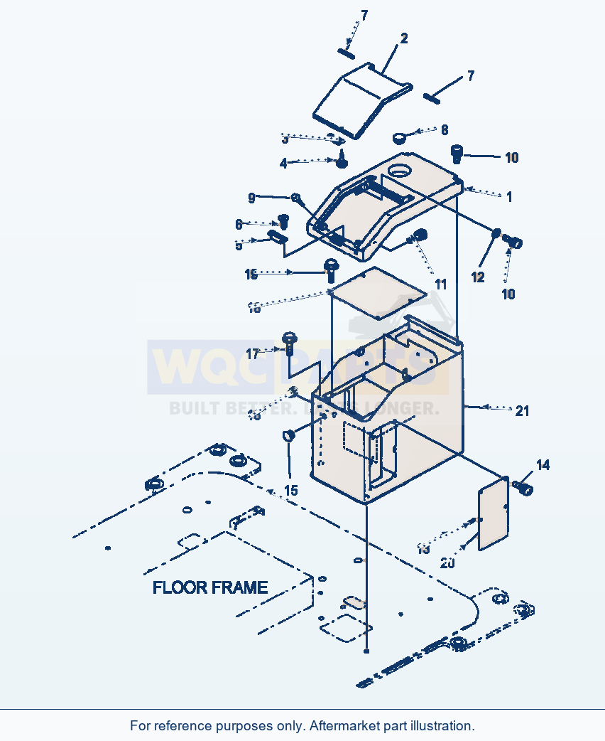 Komatsu WA380-3MC L.H. Console Box parts diagram