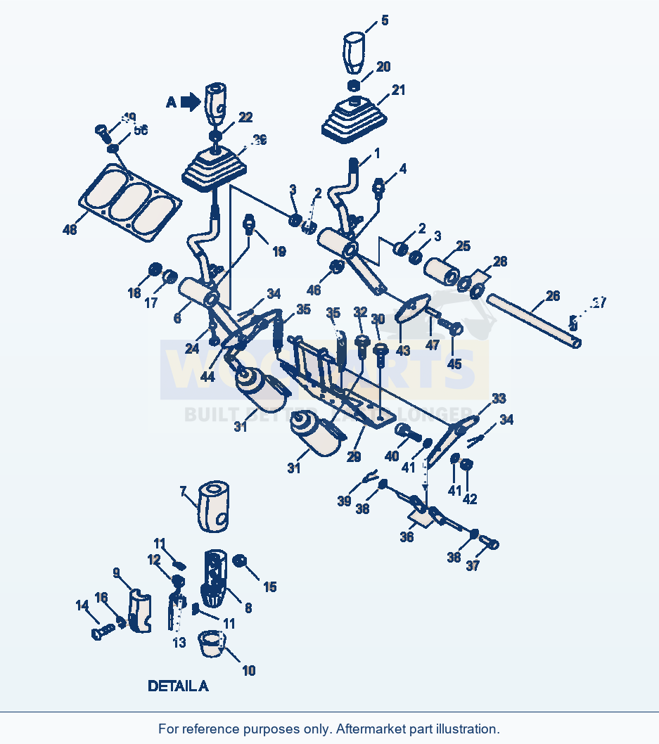 Komatsu WA380-3MC Loader Control - Equipment Control Levers parts diagram
