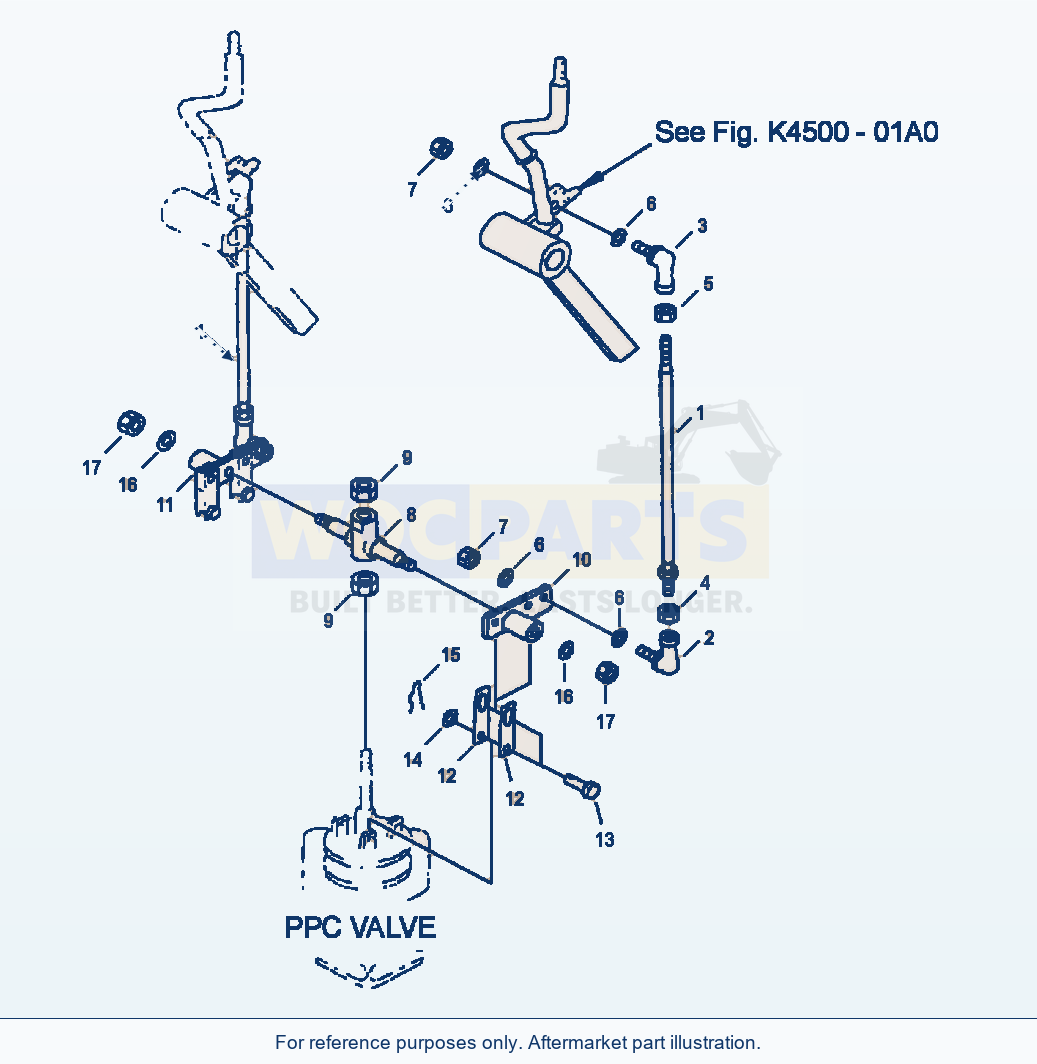 Komatsu WA380-3MC Loader Control - Standard Control Linkage parts diagram