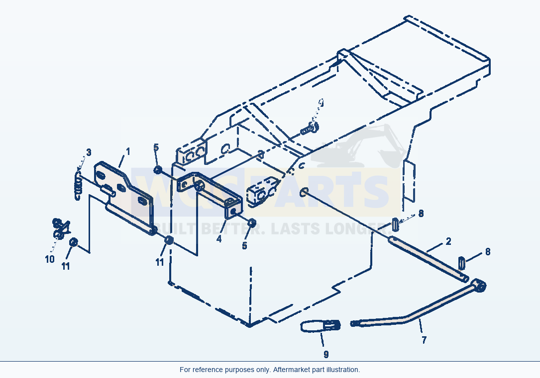 Komatsu WA380-3MC Loader Control - Work Equipment Lock Lever parts diagram