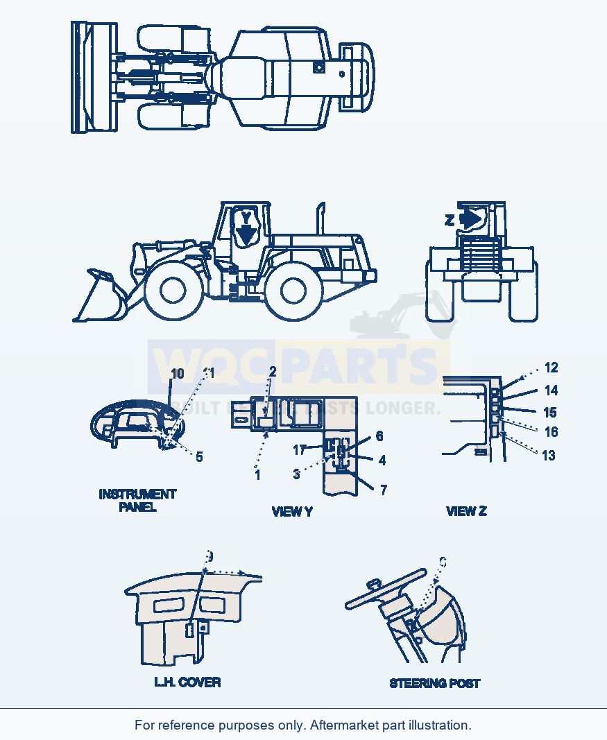 Komatsu WA380-3MC Marks And Plates - Inside Cab parts diagram
