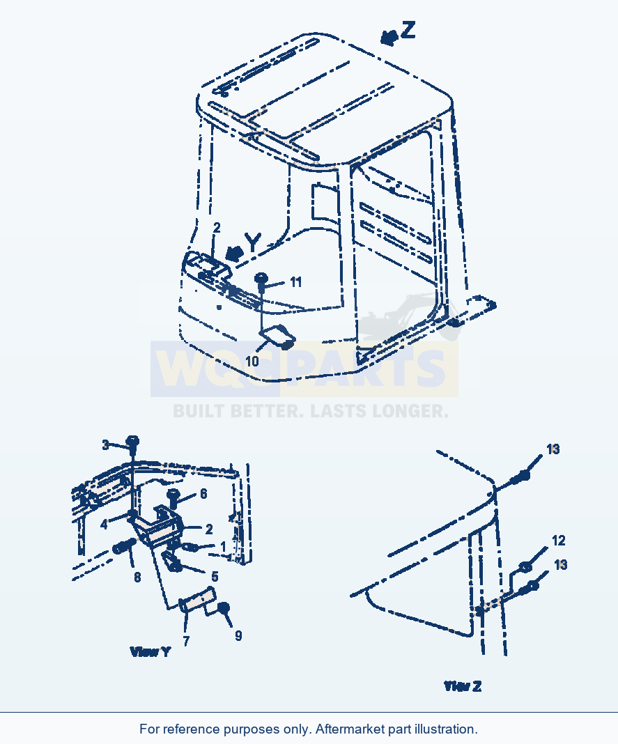 Komatsu WA380-3MC Operator'S Cab - Antenna And Speaker Covers parts diagram
