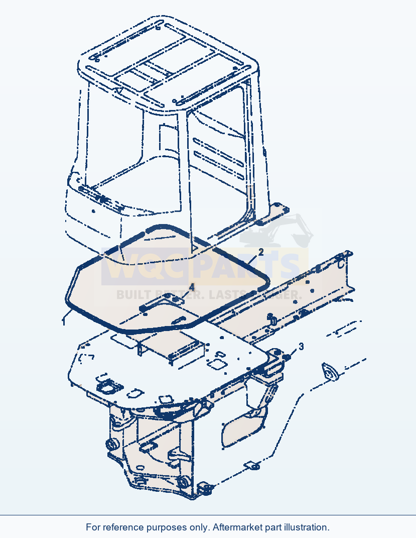 Komatsu WA380-3MC Operator'S Cab - Base Seal parts diagram