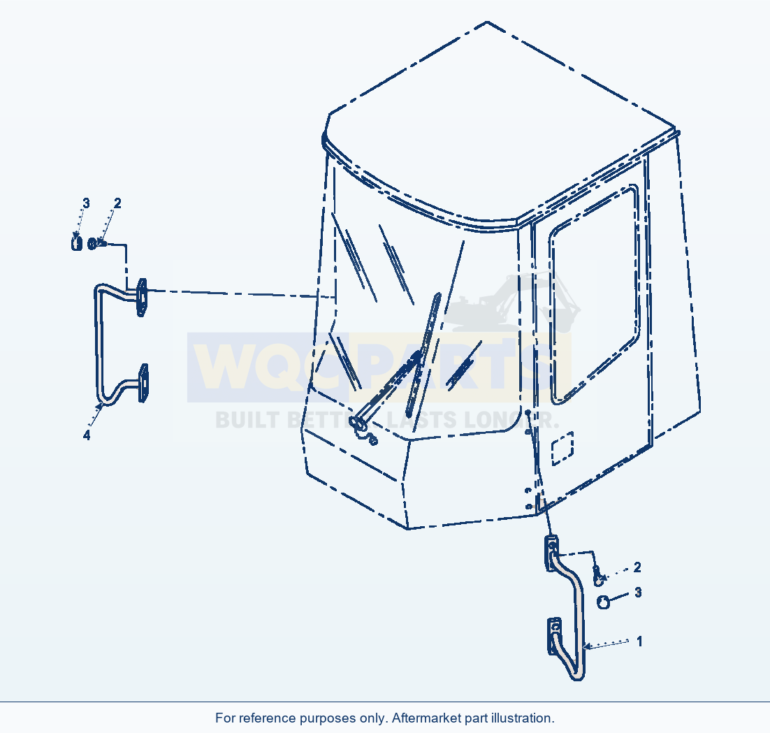Komatsu WA380-3MC Operator'S Cab - Handrails parts diagram