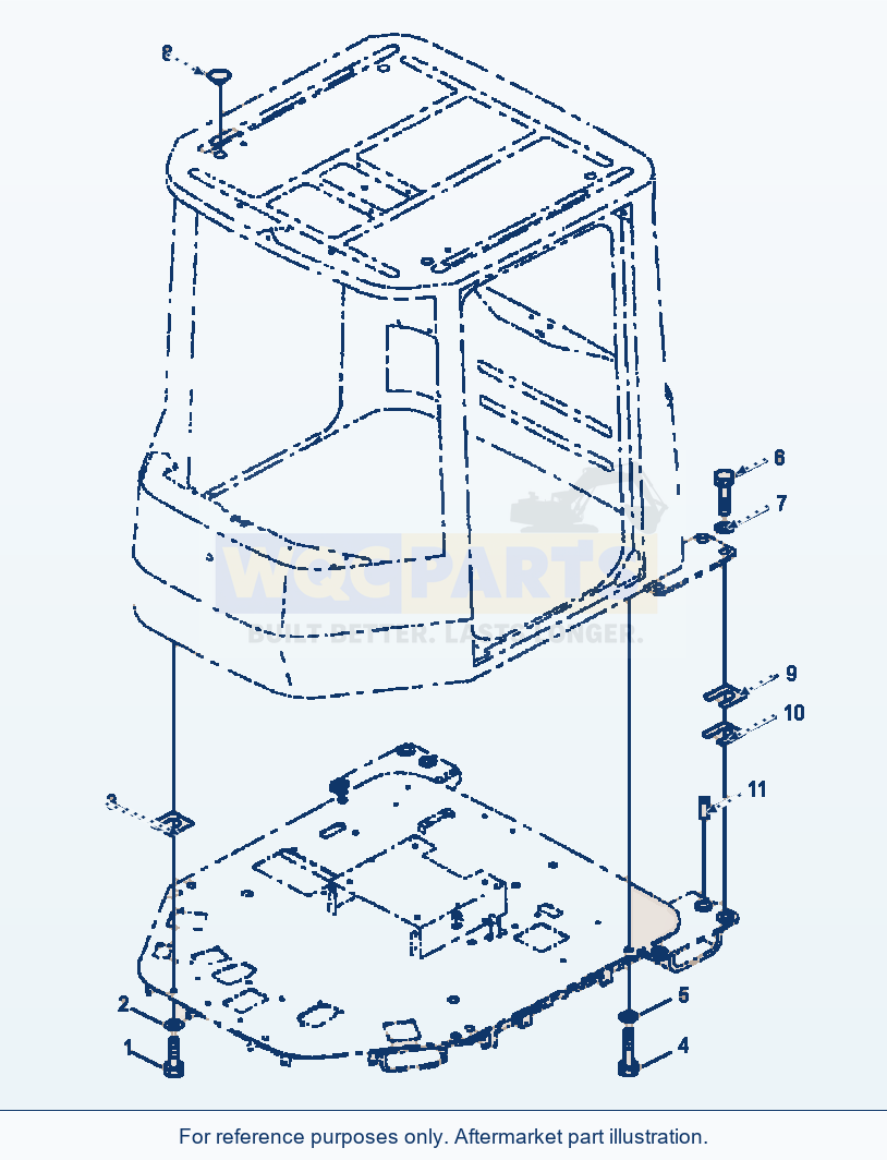 Komatsu WA380-3MC Operator'S Cab - Mounting parts diagram
