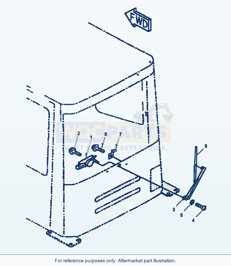 Komatsu WA380-3MC Operator'S Cab - Rear Wiper parts diagram