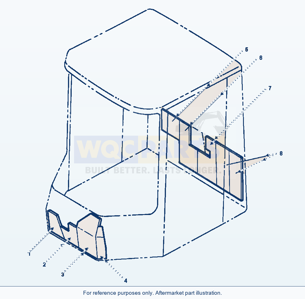 Komatsu WA380-3MC Operator'S Cab - Sound Insulation Sheets parts diagram