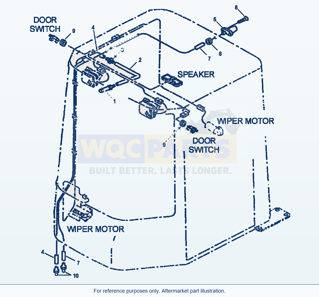 Komatsu WA380-3MC Operator'S Cab - Window Washers parts diagram