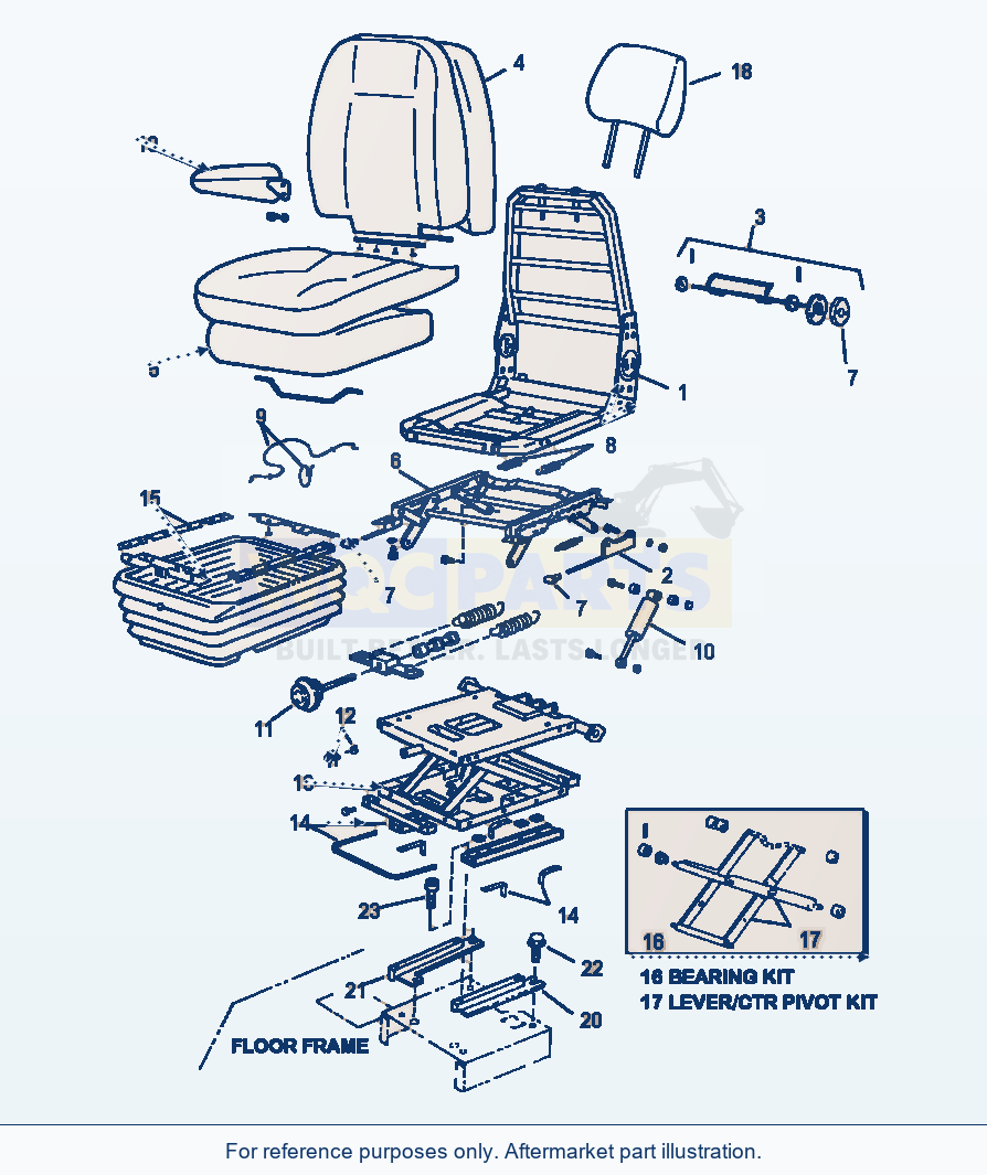 Komatsu WA380-3MC Operator'S Seat parts diagram