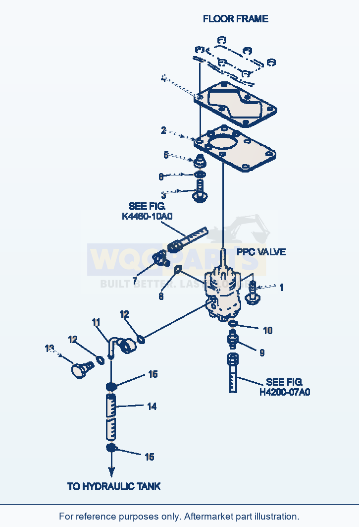 Komatsu WA380-3MC Ppc Valve Line parts diagram