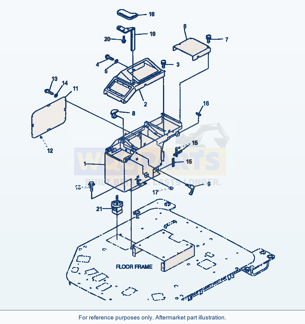 Komatsu WA380-3MC R.H. Console Box parts diagram