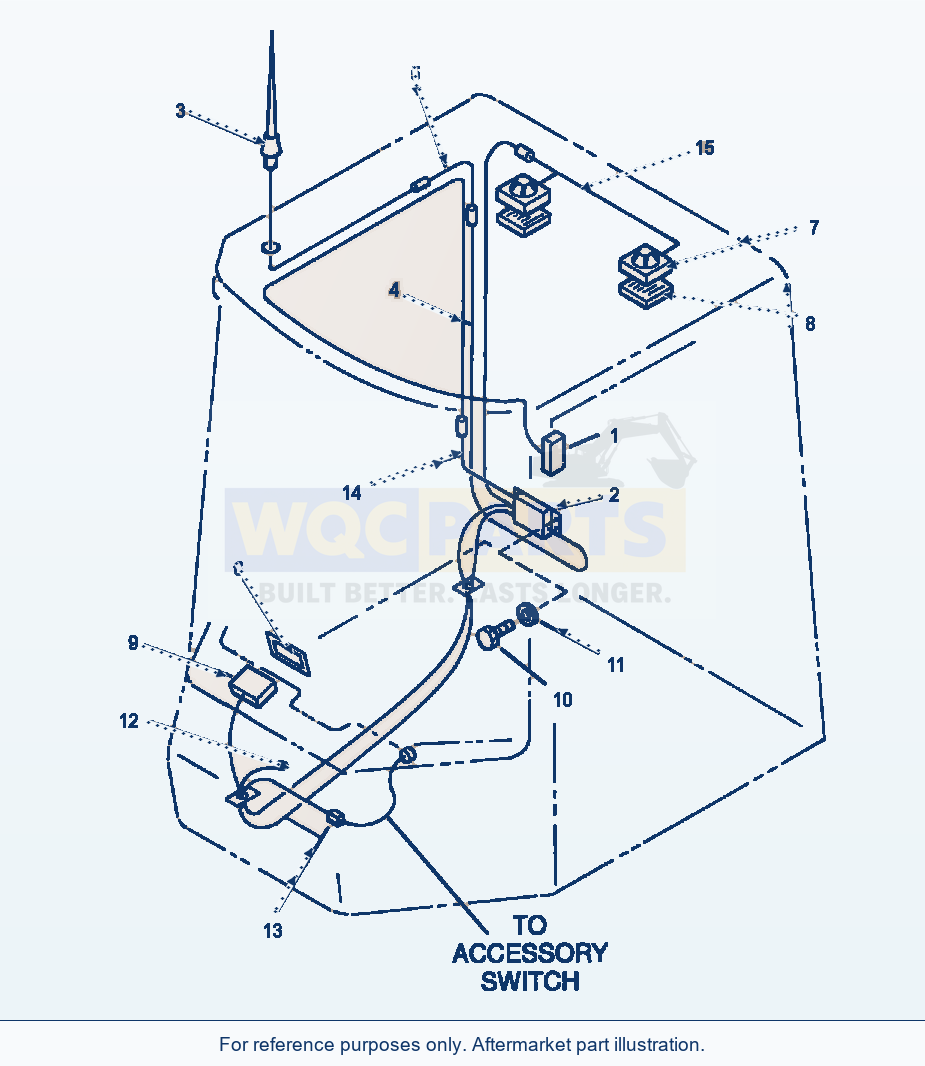 Komatsu WA380-3MC Radio - Am/Fm Cassette parts diagram