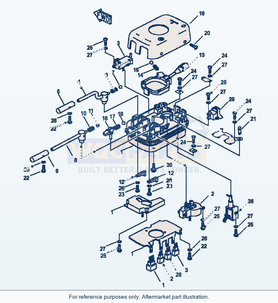 Komatsu WA380-3MC Transmission Control Switch parts diagram