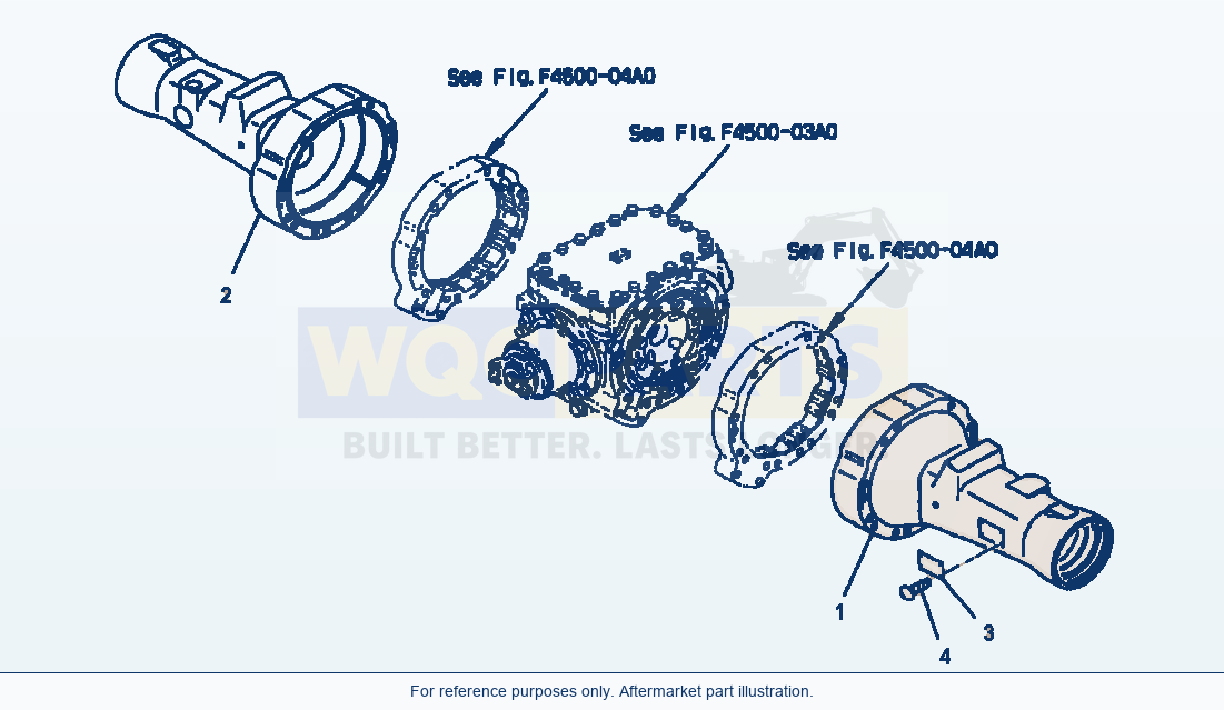 Komatsu WA380-3MC Rear Axle - Axle Housing parts diagram