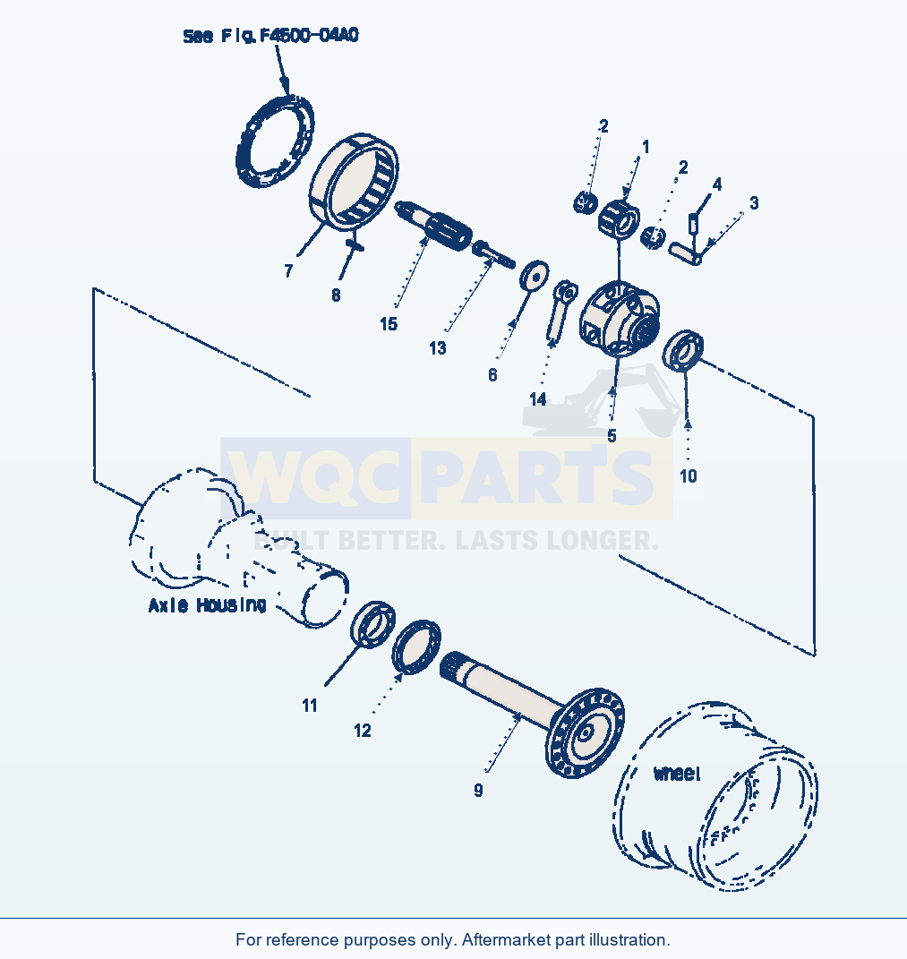Komatsu WA380-3MC Rear Axle - Final Drive parts diagram