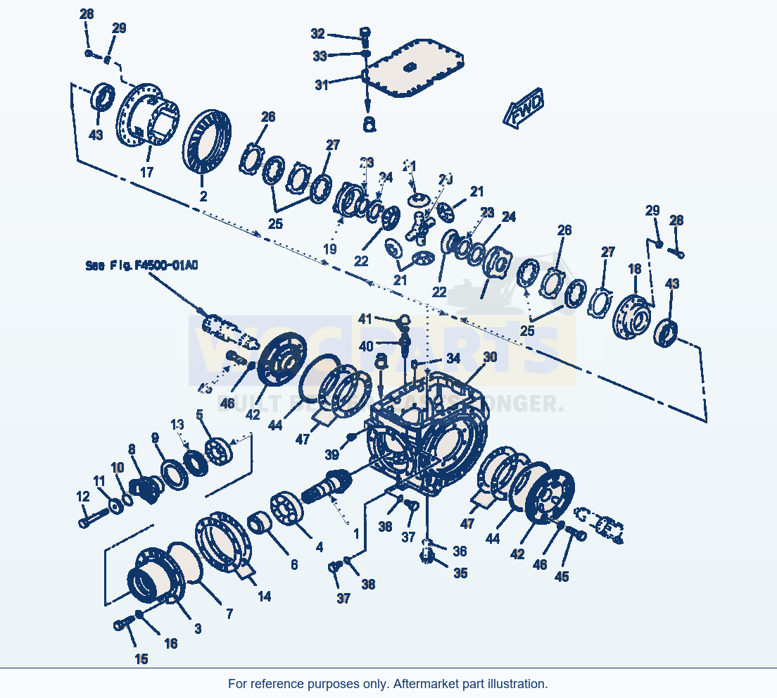 Komatsu WA380-3MC Rear Axle - Limited Slip Differential parts diagram