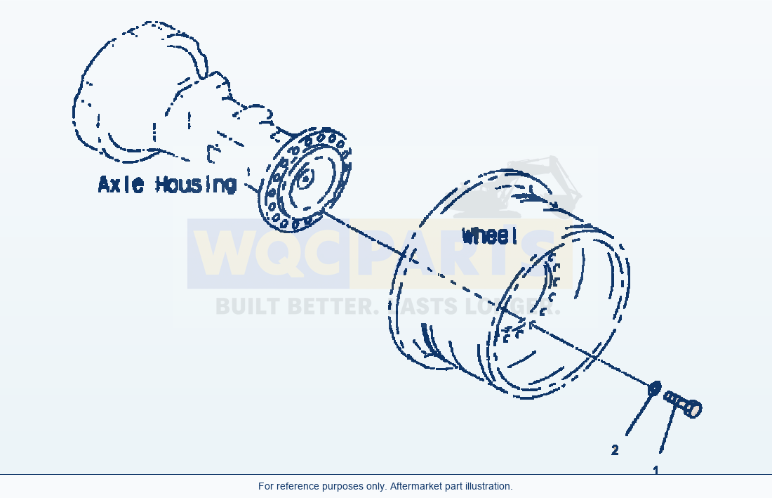 Komatsu WA380-3MC Rear Axle - Wheel Mounting parts diagram