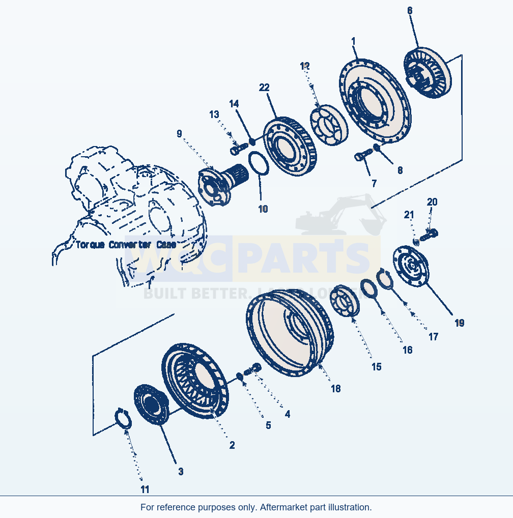 Komatsu WA380-3MC Torque Converter parts diagram