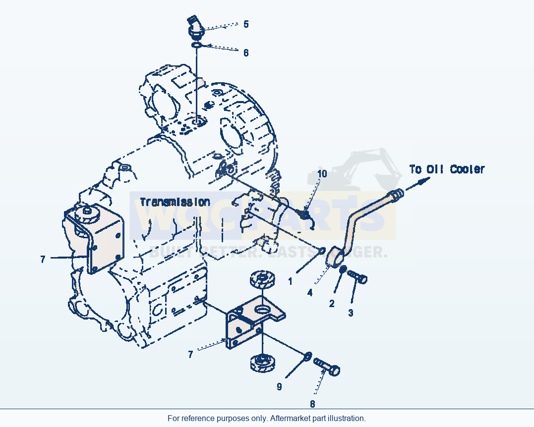 Komatsu WA380-3MC Transmission - Accessory parts diagram