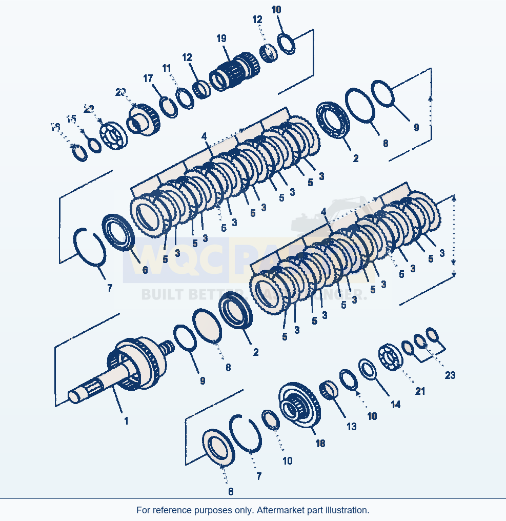 Komatsu WA380-3MC Transmission - First And Third Clutch parts diagram