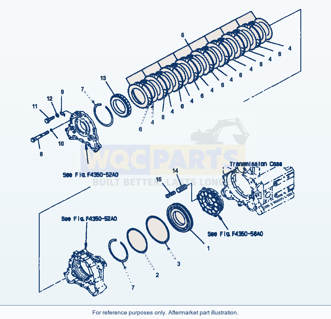 Komatsu WA380-3MC Transmission - Parking Brake parts diagram