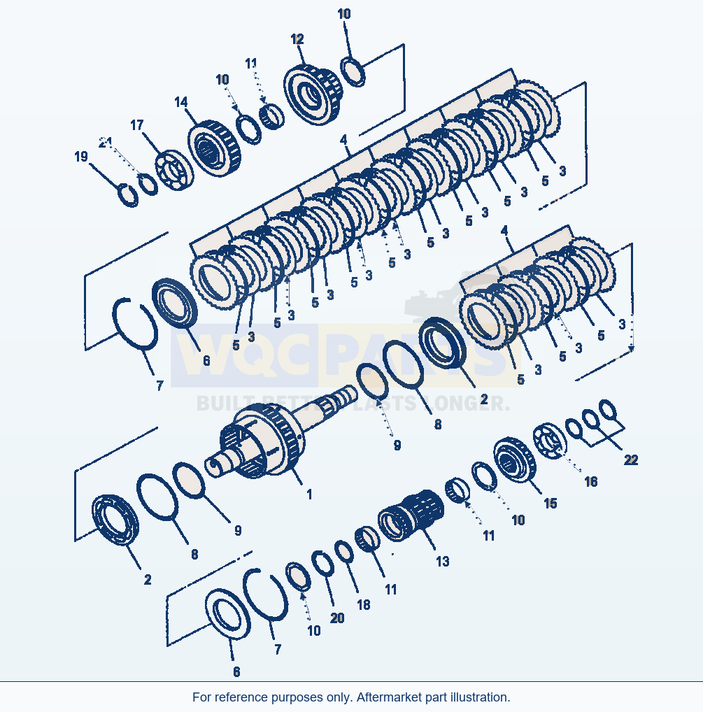 Komatsu WA380-3MC Transmission - Second And Fourth Clutch parts diagram
