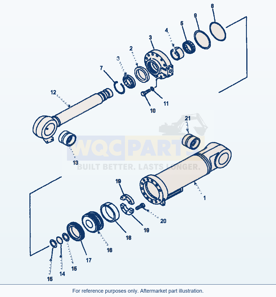 Komatsu WA380-3MC Dump Cylinder parts diagram