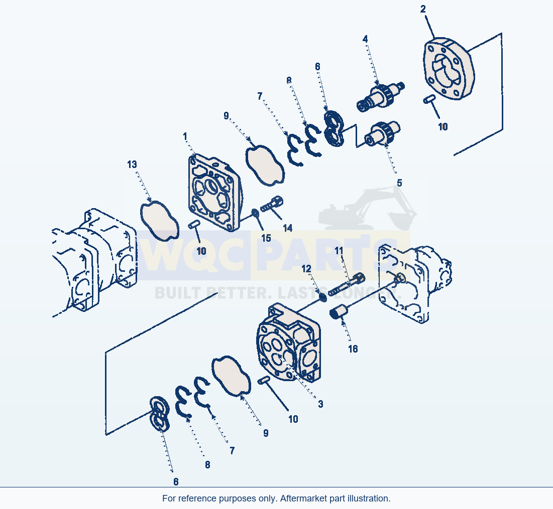 Komatsu WA380-3MC Hydraulic Pump - Loader Pump parts diagram