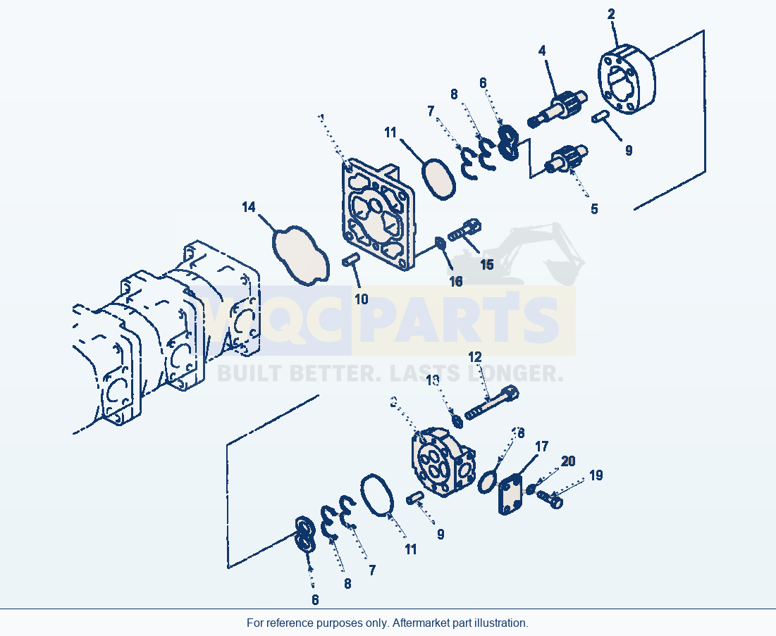 Komatsu WA380-3MC Hydraulic Pump - Ppc Pump parts diagram