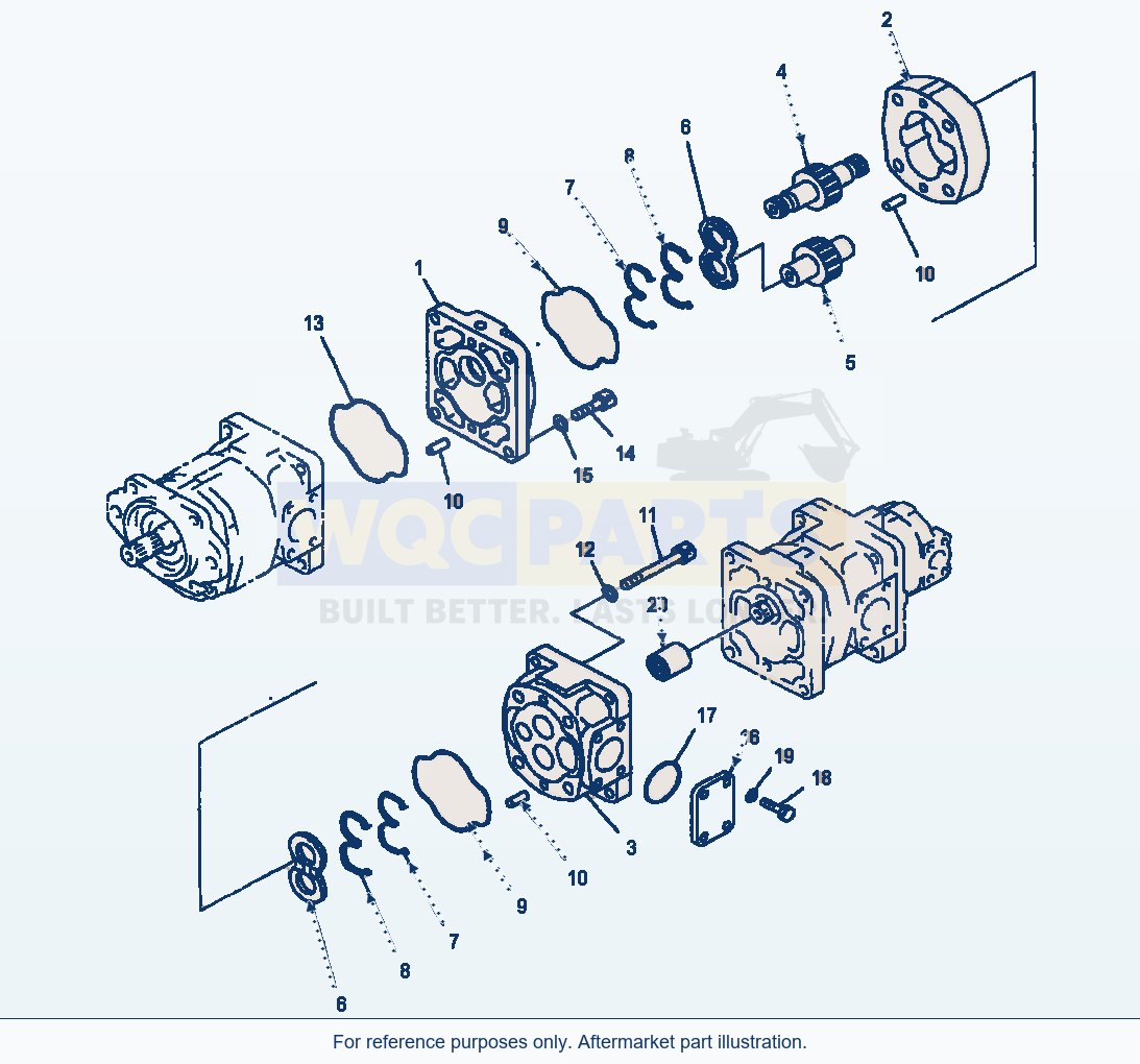 Komatsu WA380-3MC Hydraulic Pump - Steering Pump parts diagram