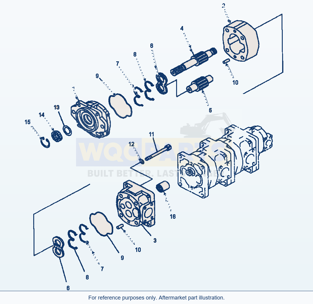 Komatsu WA380-3MC Hydraulic Pump - Switch Pump parts diagram