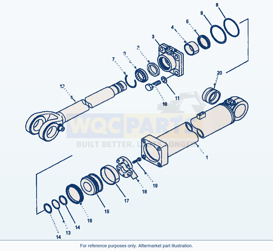 Komatsu WA380-3MC Lift Cylinder parts diagram