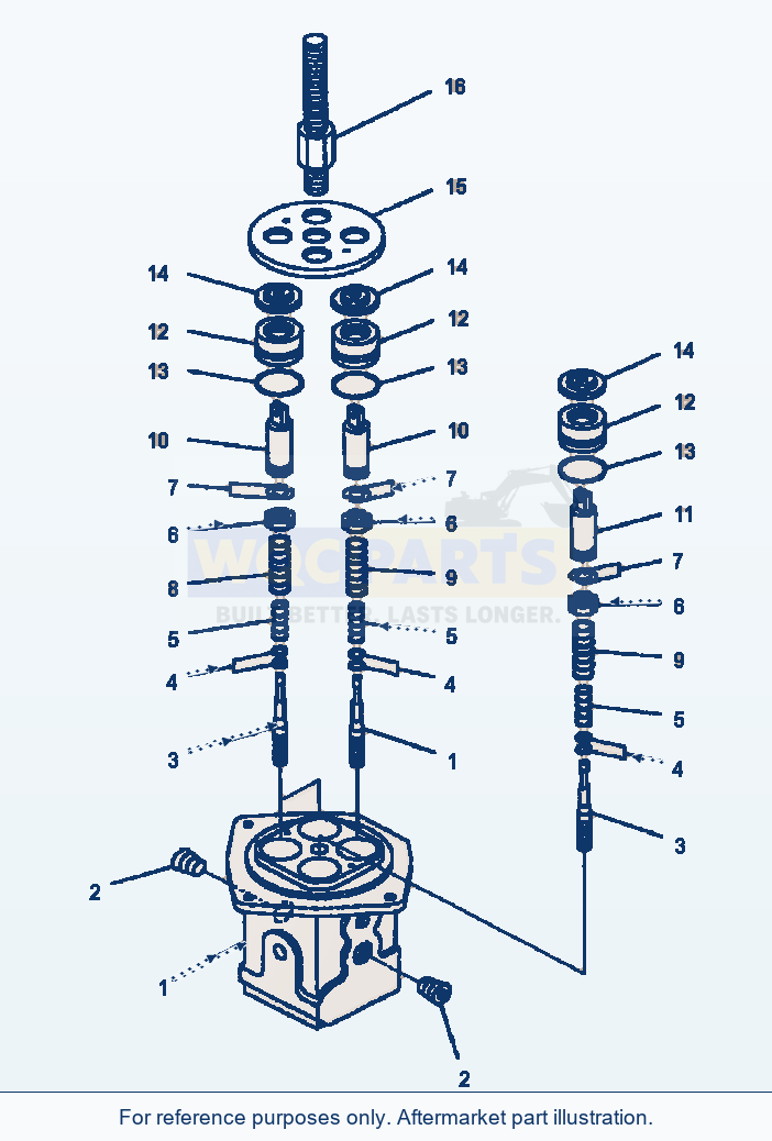 Komatsu WA380-3MC Ppc Valve - With Two-Spool Control Valve parts diagram