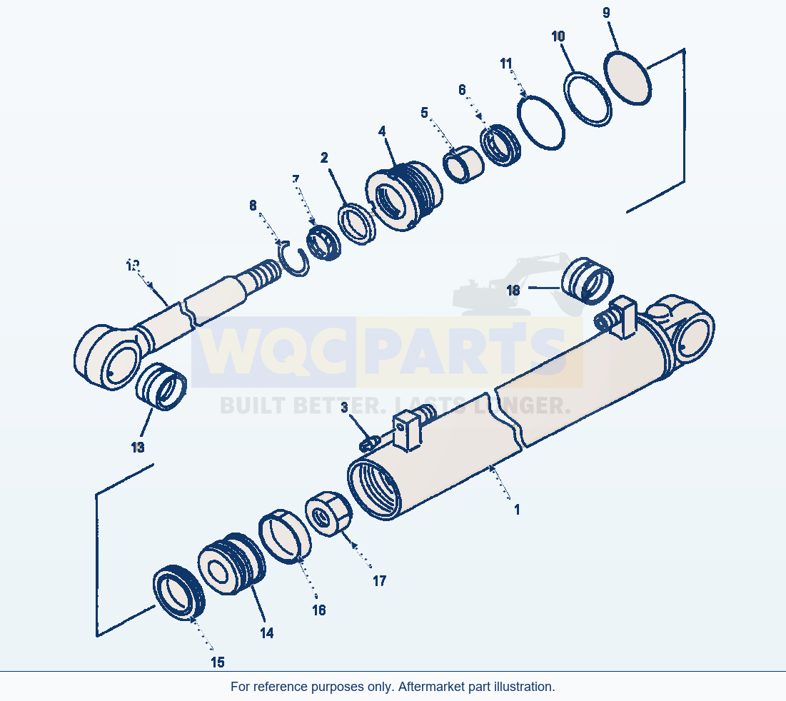 Komatsu WA380-3MC Steering Cylinder parts diagram
