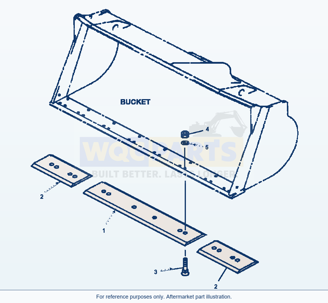 Komatsu WA380-3MC Bolt-On Cutting Edge parts diagram