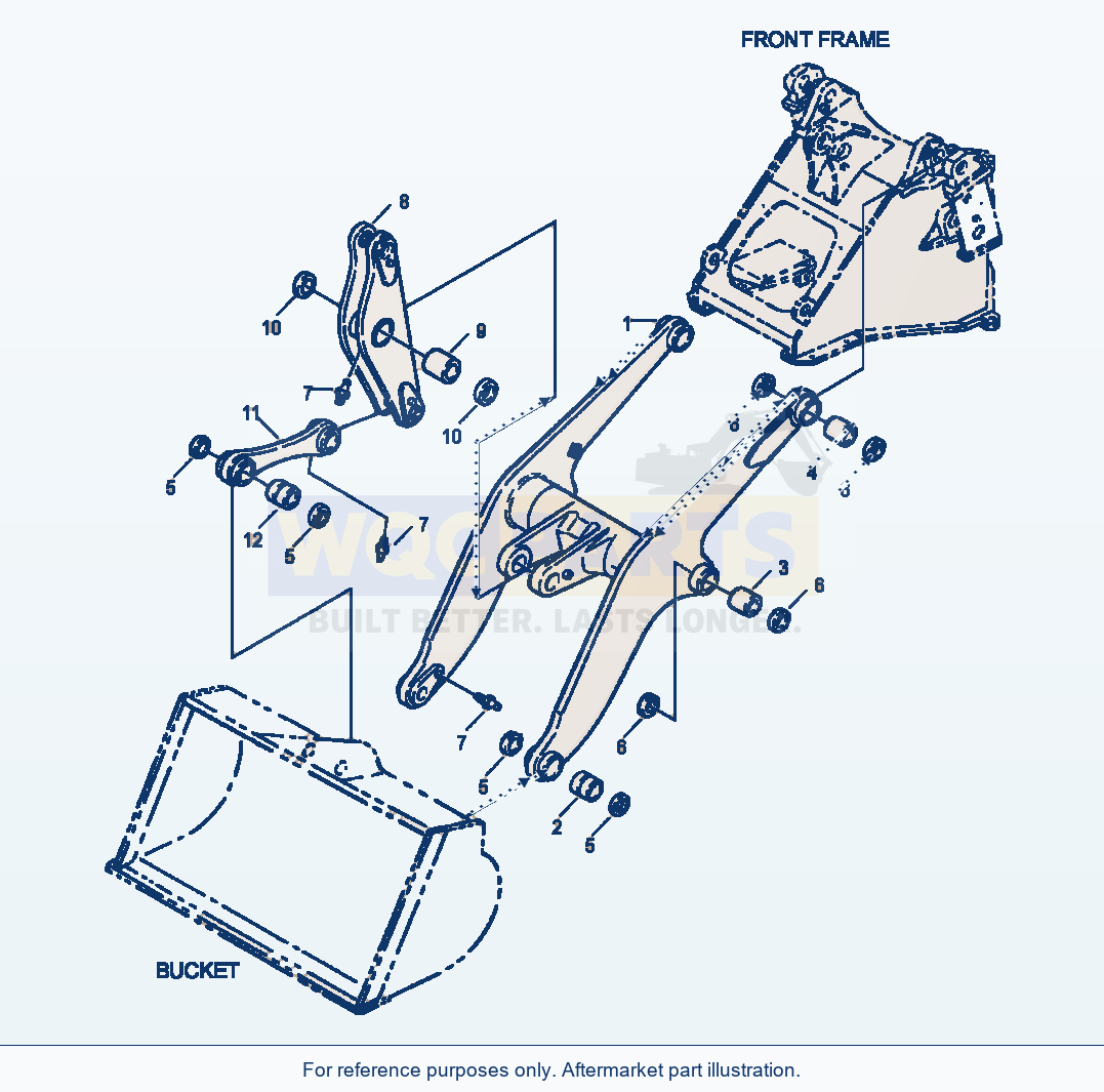 Komatsu WA380-3MC Boom And Bellcrank - Hi-Lift Boom parts diagram