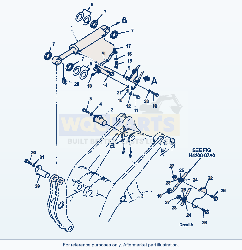 Komatsu WA380-3MC Dump Cylinder - Piping And Mounting parts diagram