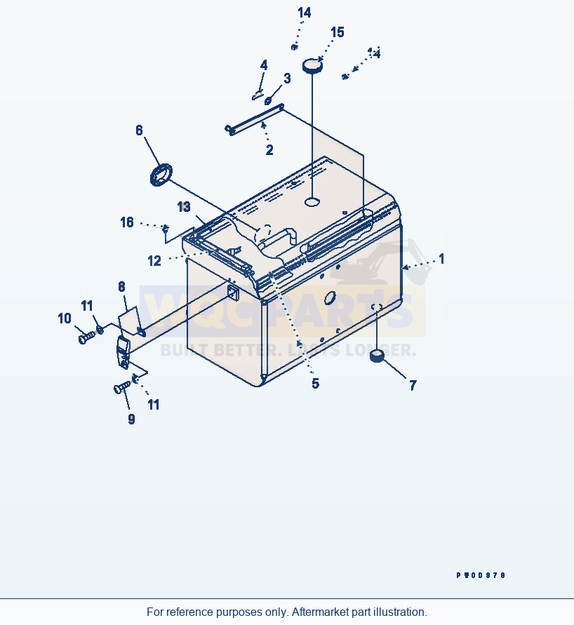 Komatsu WA380-5-SN Battery Box (L.H.) (With License Plate) parts diagram