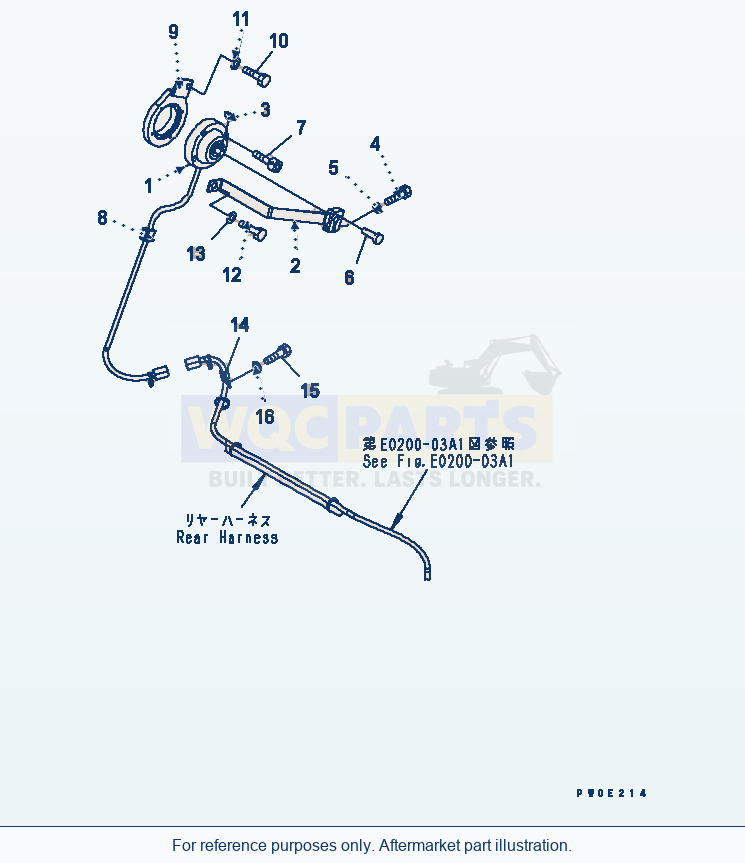 Komatsu WA380-5-SN Potentioner parts diagram