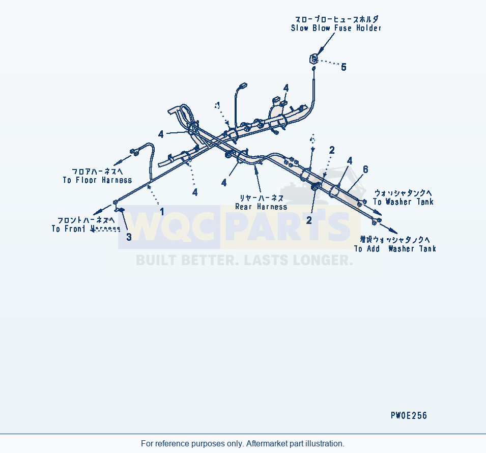 Komatsu WA380-5-SN Wiring Harness (For 2-Persons Cab) parts diagram
