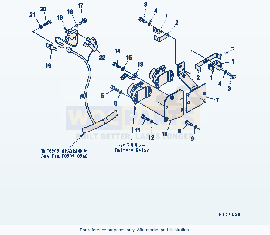 Komatsu WA380-5-SN Wiring Harness (Mount Bracket) parts diagram