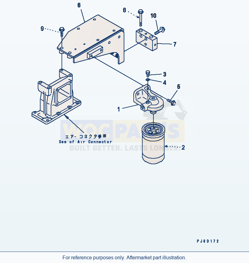 Komatsu WA380-5-SN Fuel Filter(#26800007-) parts diagram